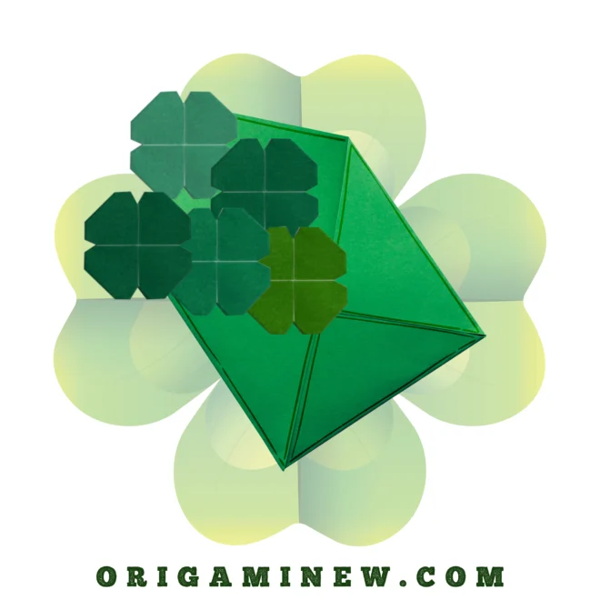 Origami Four Leaf Clover 11 Steps