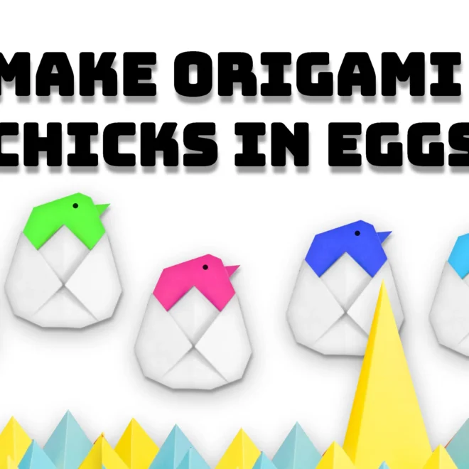 Adorable Origami Chicks in Eggs: 10 Steps Easy Easter Paper Craft Tutorial