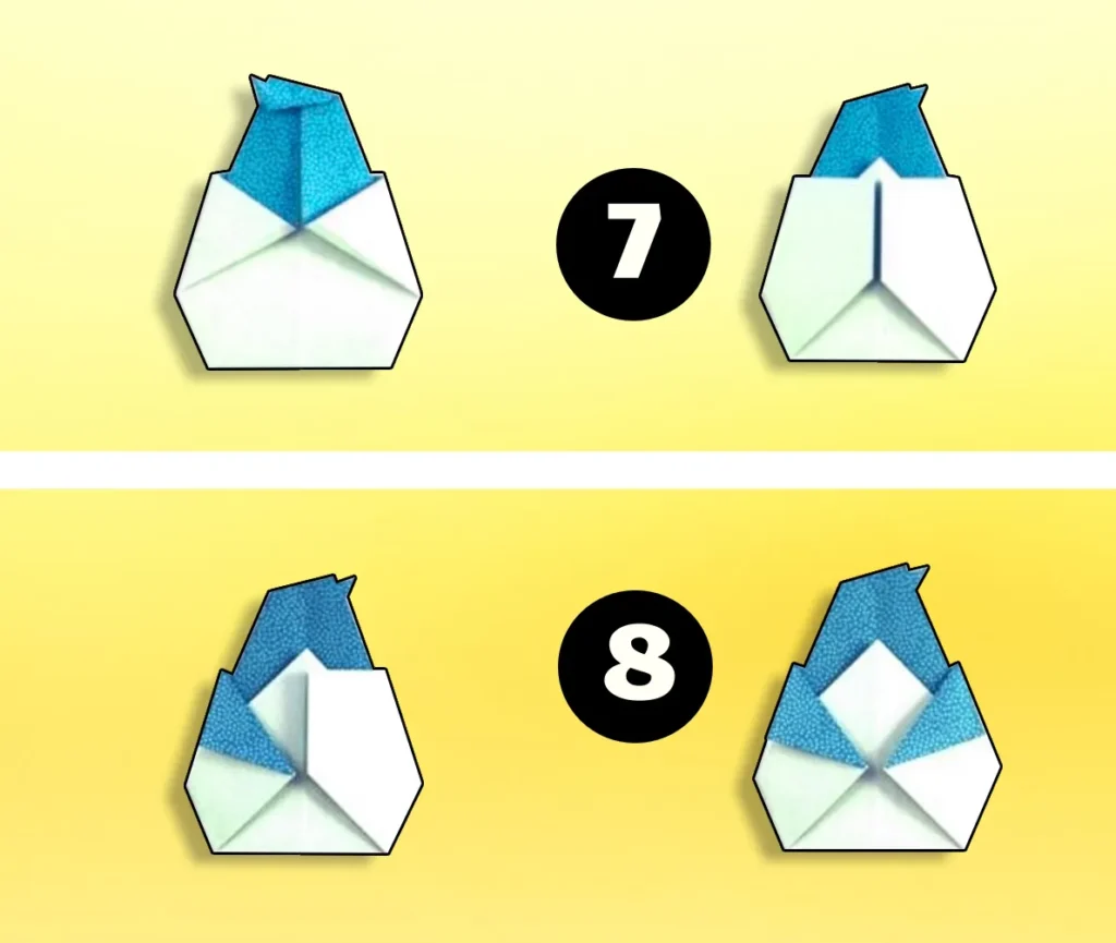 Origami Chicks in Eggs