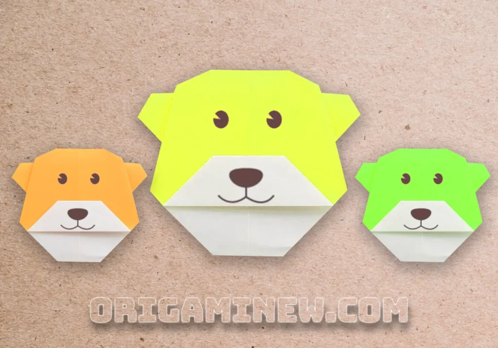 Origami Bear Face