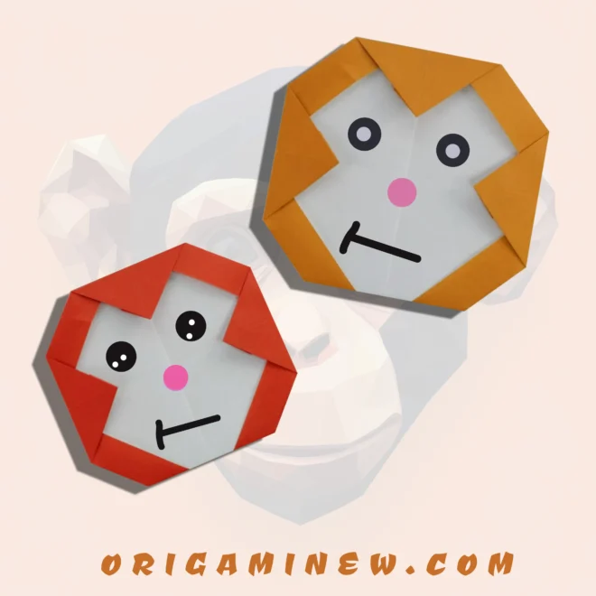 Origami Monkey Face Step by Step