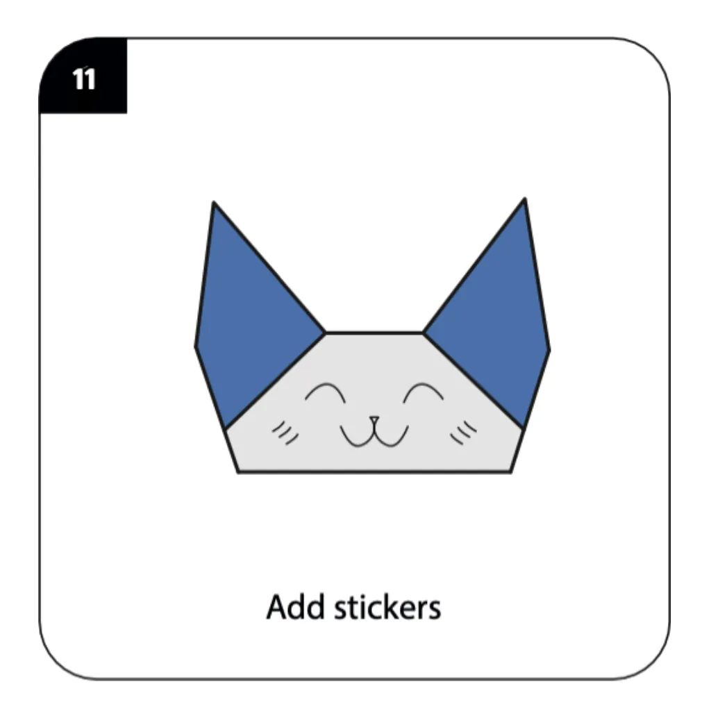 Origami Funny Cat