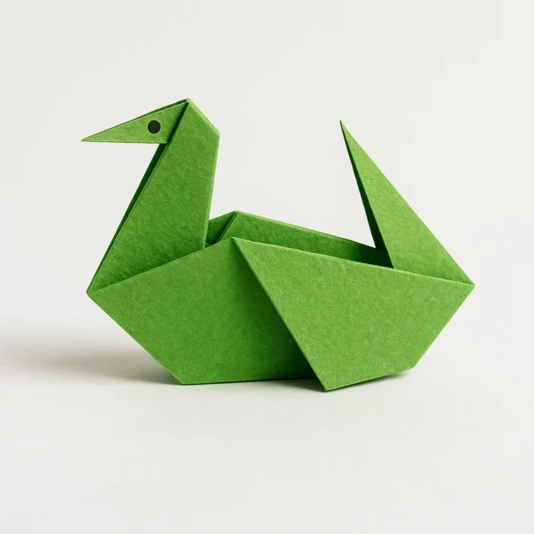 Origami Duck Tutorial: 8 Steps