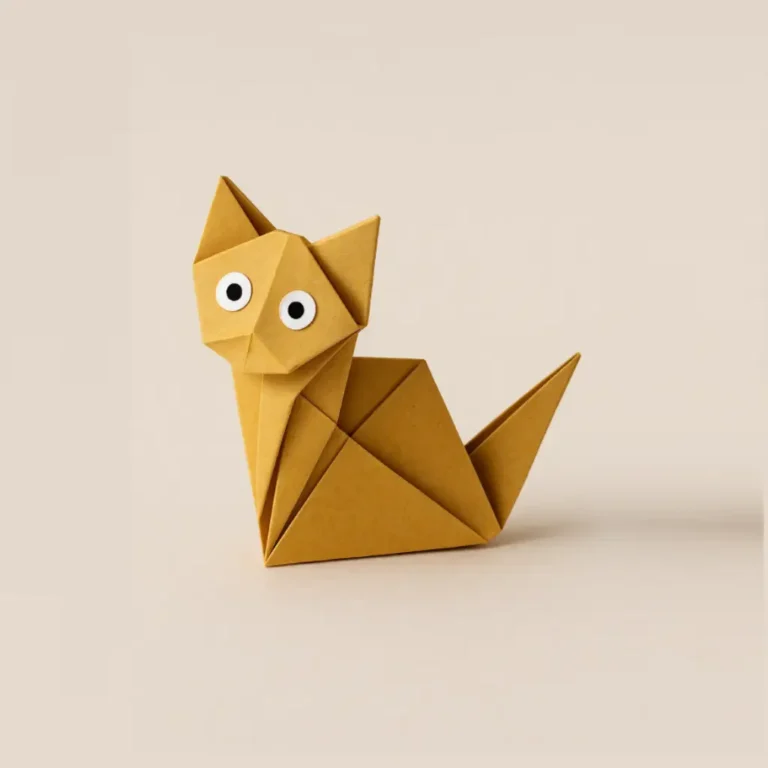 Origami Basic Cat  Easy Paper Tutorial