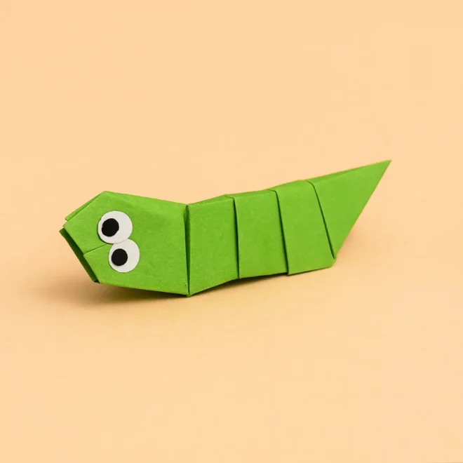 Origami Caterpillar Easy Paper Bug Craft