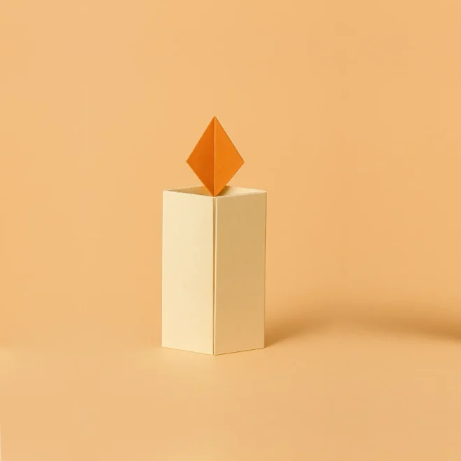 Origami Candle Easy Paper Folding Tutorial