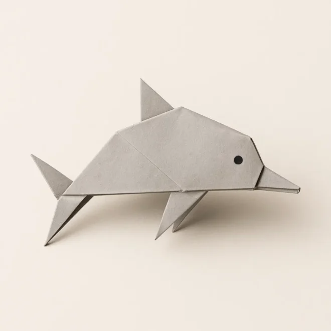 Origami Dolphin Easy Paper Marine Tutorial