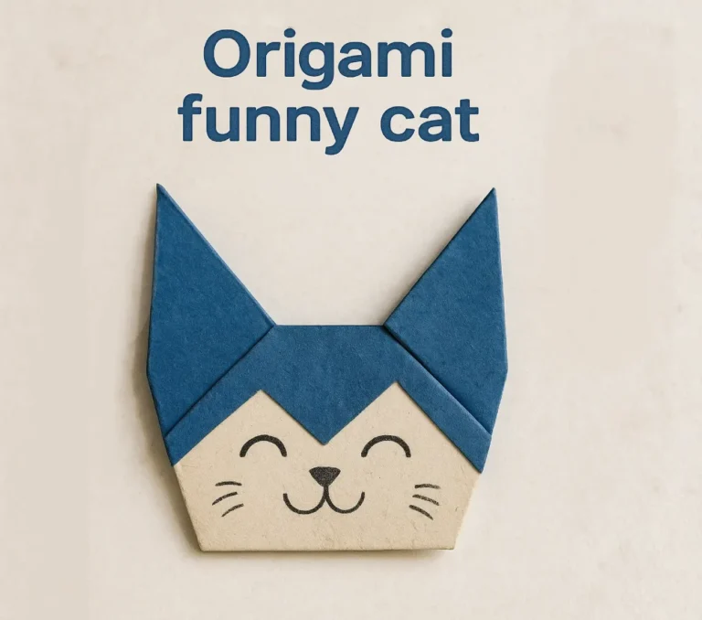 Easy Origami Funny Cat Tutorial : 11 Steps